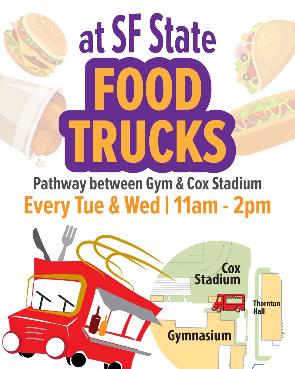 Today, we have the Lomo Libre Food Truck serving our SF State community. Be sure to check them out—see y’all there! <a href="/LomoLibre/">Lomo Libre Cantina</a> <a href="/SFSU/">SF State</a> #sfstate #foodtrucks #FoodieLove #sfsu