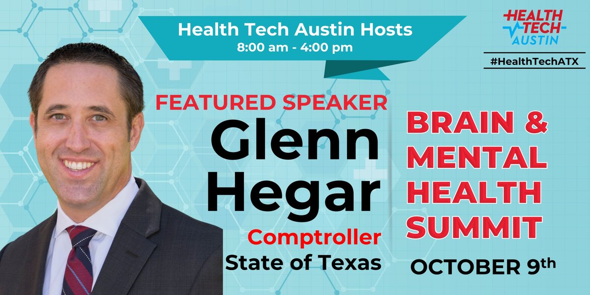 HealthTechATX's tweet image. Join Us Tomorrow for The Brain &amp;amp; Mental Health Summit @AustinPublicLib Featuring  @txcomptroller CEO @IntegralCareATX &amp;amp; More Esteemed Leaders Sharing Wisdom.  Free to RSVP.   Details at healthtechaustin.com/october-2024 #MentalHealthAwareness #brainhealth