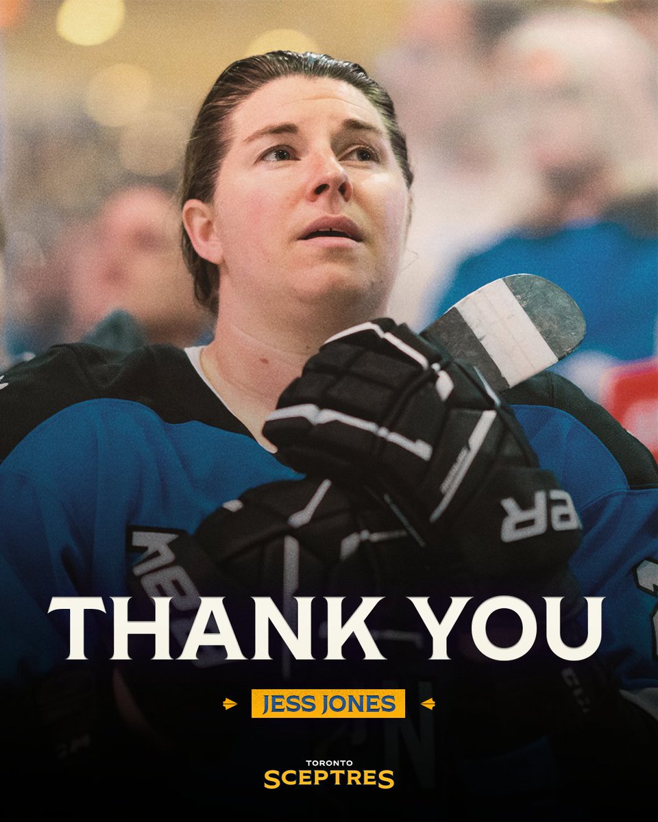 Congratulations on an amazing career, Jonesy! 💙

Her career spanned the PWHL, PWHPA, CWHL, NWHL/PHF and EWHL. One of her career highlights came in 2016-17 when she captured the Angela James Bowl alongside Poulin for leading the CWHL in points.