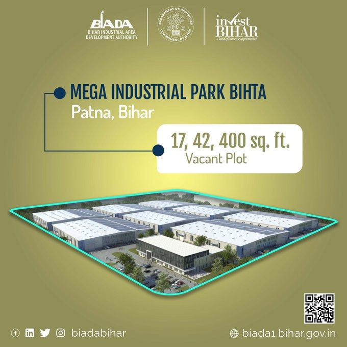 BIADAbihar's tweet image. #BIADA is inviting applications for small to large vacant industrial plots at MIP #Bihta in #Patna, #Bihar. The allotment process is hassle-free, quick, and transparent. 

Apply online at biada1.bihar.gov.in 

#BiharHaiTaiyar #MakeInBihar