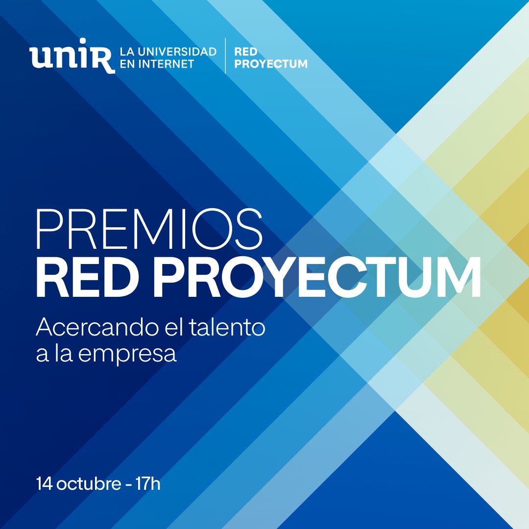 UNIRuniversidad's tweet image. 🎓⭐ ¡Descubre a los ganadores de los Premios #RedProyectum! Reconoceremos los mejores TFM de los estudiantes de la Fac. de Empresa y Comunicación de #UNIR que participaron en este proyecto de #innovación que conecta empresa y universidad.

¡Apúntate! 👉 ow.ly/Q6cS50TH0Ya…