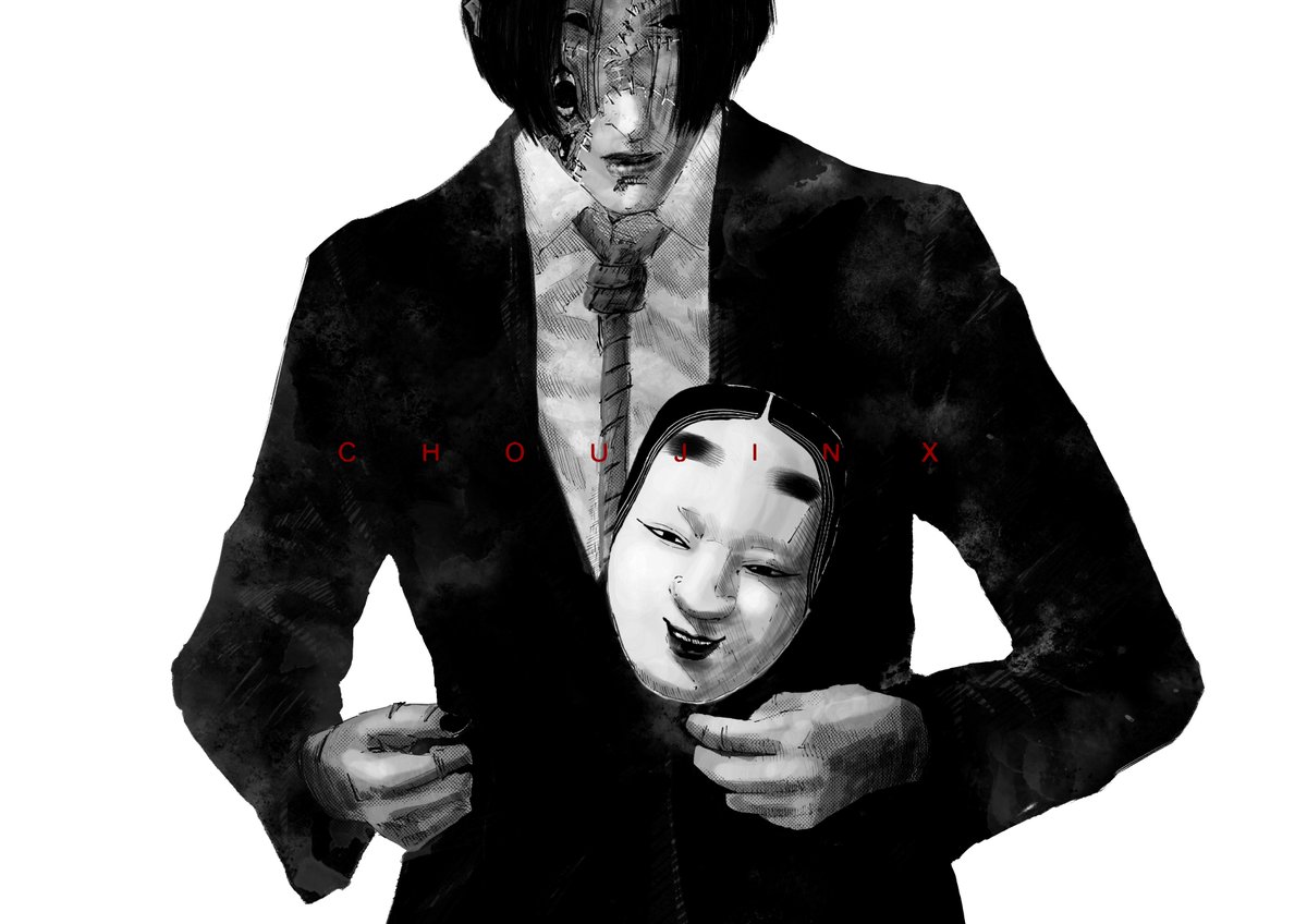 Human_no_07's tweet image. Noh mask  #超人X  #ChoujinX