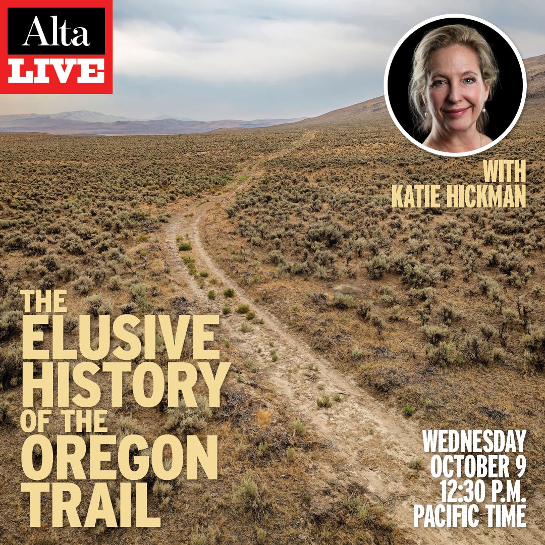 We think we know the Oregon Trail from schoolbooks, local lore, or the eponymous video game, but this famed figure in the American West contains many stories yet to be told.

Join us tomorrow for a journey along the trail with author Katie Hickman. altaonline.zoom.us/webinar/regist…