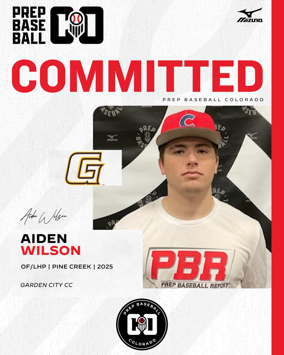 🚨𝐂𝐎𝐌𝐌𝐈𝐓𝐌𝐄𝐍𝐓 𝐀𝐋𝐄𝐑𝐓🚨

'25 OF/LHP Aiden Wilson (Pine Creek) has announced his commitment to Garden City CC.

👤: loom.ly/_g8YmRk | @shorty_0300