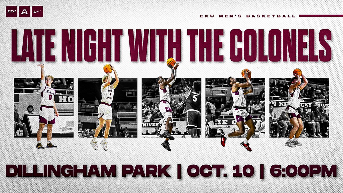 We're just 2⃣ days away from Late Night With The Colonels.

Join us Thursday at 6 pm at Dillingham Park in Richmond for your first look at this year's team!

🗑️Dunk contest
🏀3-point contest
🖊️Special Edition Poster Signing
Full info 👉 bit.ly/3XROz0h
