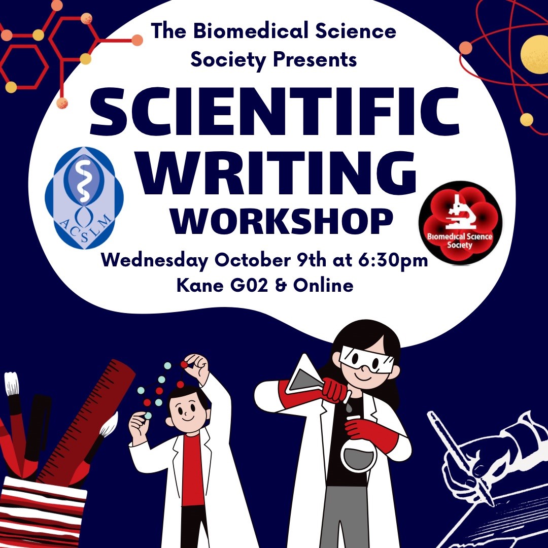 ACSLM CPD Officer: Leo Mulvany (@acslm_cpd) on Twitter photo Scientific Writing Workshop: Wed 9th October, 6.30pm. by UCC Biomedical Science Society.
In-Person & online. Join in and support.
Google Meet link: bit.ly/3XVBXW8
#medicalscience #medicalscientists <a href="/UCCBiomedSoc/">UCC BiomedSoc</a> <a href="/TUDub_Biology/">School of Biological, Health & Sports Sciences</a> <a href="/ATU_GalwayCity/">ATU Galway City</a> <a href="/BioSci_MTU/">Biological Sciences - MTU</a> <a href="/MedLabAssoc/">MLSA</a> Scientific Writing Workshop: Wed 9th October, 6.30pm. by UCC Biomedical Science Society.
In-Person & online. Join in and support.
Google Meet link: bit.ly/3XVBXW8
#medicalscience #medicalscientists <a href="/UCCBiomedSoc/">UCC BiomedSoc</a> <a href="/TUDub_Biology/">School of Biological, Health & Sports Sciences</a> <a href="/ATU_GalwayCity/">ATU Galway City</a> <a href="/BioSci_MTU/">Biological Sciences - MTU</a> <a href="/MedLabAssoc/">MLSA</a>