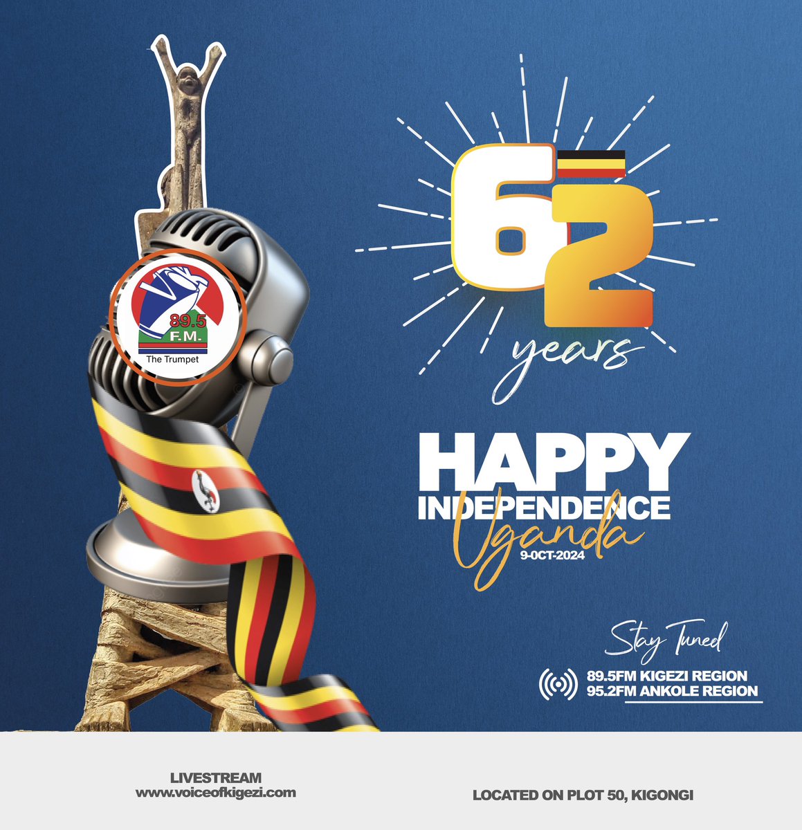 Vok895's tweet photo. Happy 62ND Independence Day! 🇺🇬 https://t.co/ThnBvdP4Q5