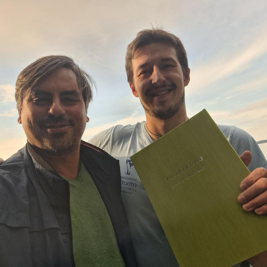 Robert Arlinghaus (moved to Blue Sky) (@rarlinghausfish) on Twitter photo Dissertation on Baltic pike printed by <a href="/RittwegTimo/">Timo Rittweg (otolitimo.bsky.social)</a>. A special moment after 4+ years. Looks like it emerged from my shirt. Very proud supervisor! But still has to be submitted and defended. So now Dr. Rittweg yet. Dissertation on Baltic pike printed by <a href="/RittwegTimo/">Timo Rittweg (otolitimo.bsky.social)</a>. A special moment after 4+ years. Looks like it emerged from my shirt. Very proud supervisor! But still has to be submitted and defended. So now Dr. Rittweg yet.