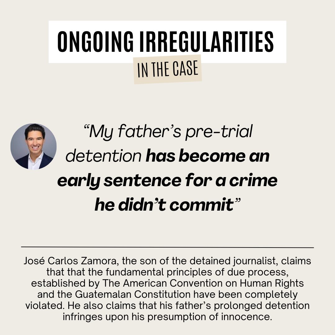 Guatemala Human Rights Commission/USA (@ghrcusa) on Twitter photo October 6 marked 800 days of arbitrary detention for #JoséRubénZamora. The <a href="/unitednations/">TB</a> has recognized the importance of protecting press freedom as a pillar of democracy. #ZamoraLibre #PressFreedom #LibertadYa <a href="/jczamora/">𝙟𝙤𝙨𝙚 𝙯𝙖𝙢𝙤𝙧𝙖</a> <a href="/ChepeZamora/">#ZamoraLibre #FreeJRZ</a> October 6 marked 800 days of arbitrary detention for #JoséRubénZamora. The <a href="/unitednations/">TB</a> has recognized the importance of protecting press freedom as a pillar of democracy. #ZamoraLibre #PressFreedom #LibertadYa <a href="/jczamora/">𝙟𝙤𝙨𝙚 𝙯𝙖𝙢𝙤𝙧𝙖</a> <a href="/ChepeZamora/">#ZamoraLibre #FreeJRZ</a>