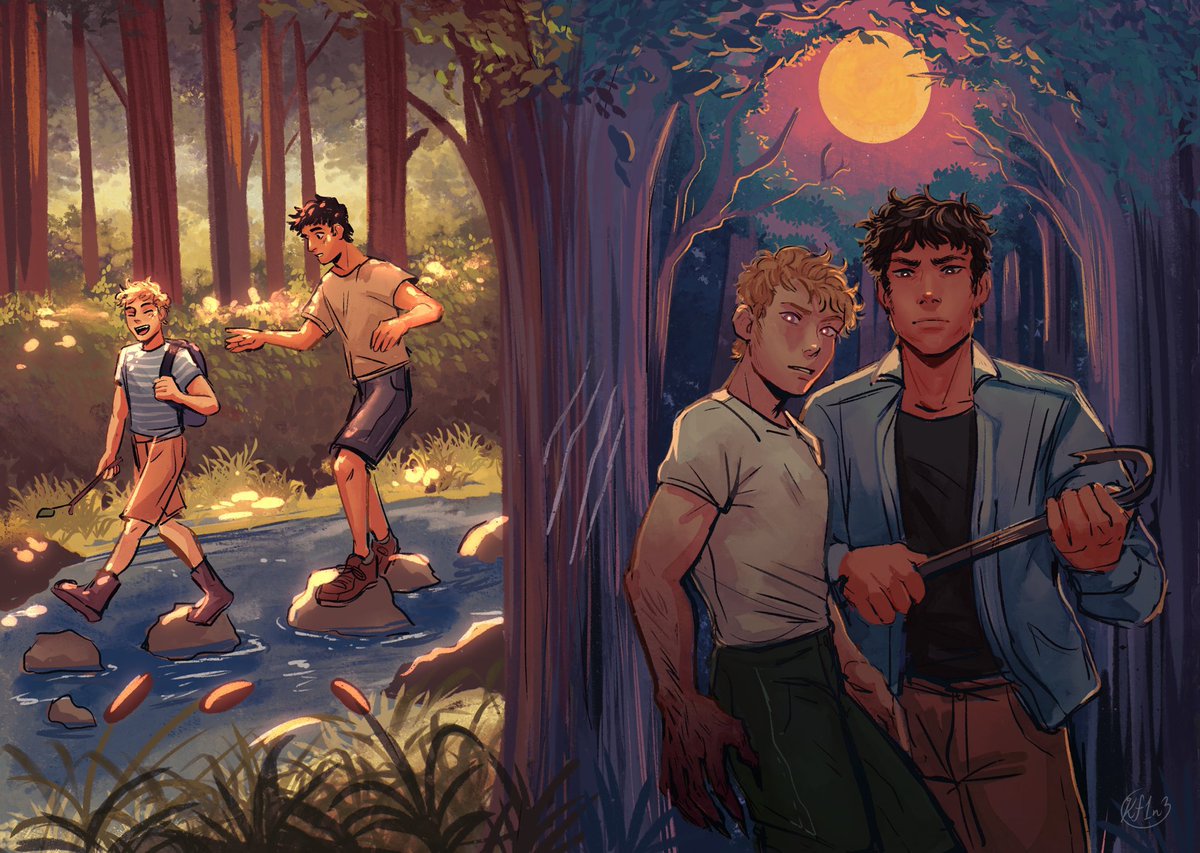 Kf1n3's tweet image. Hi #PortfolioDay I’m Kay! I’m a freelance book cover illustrator 🌱