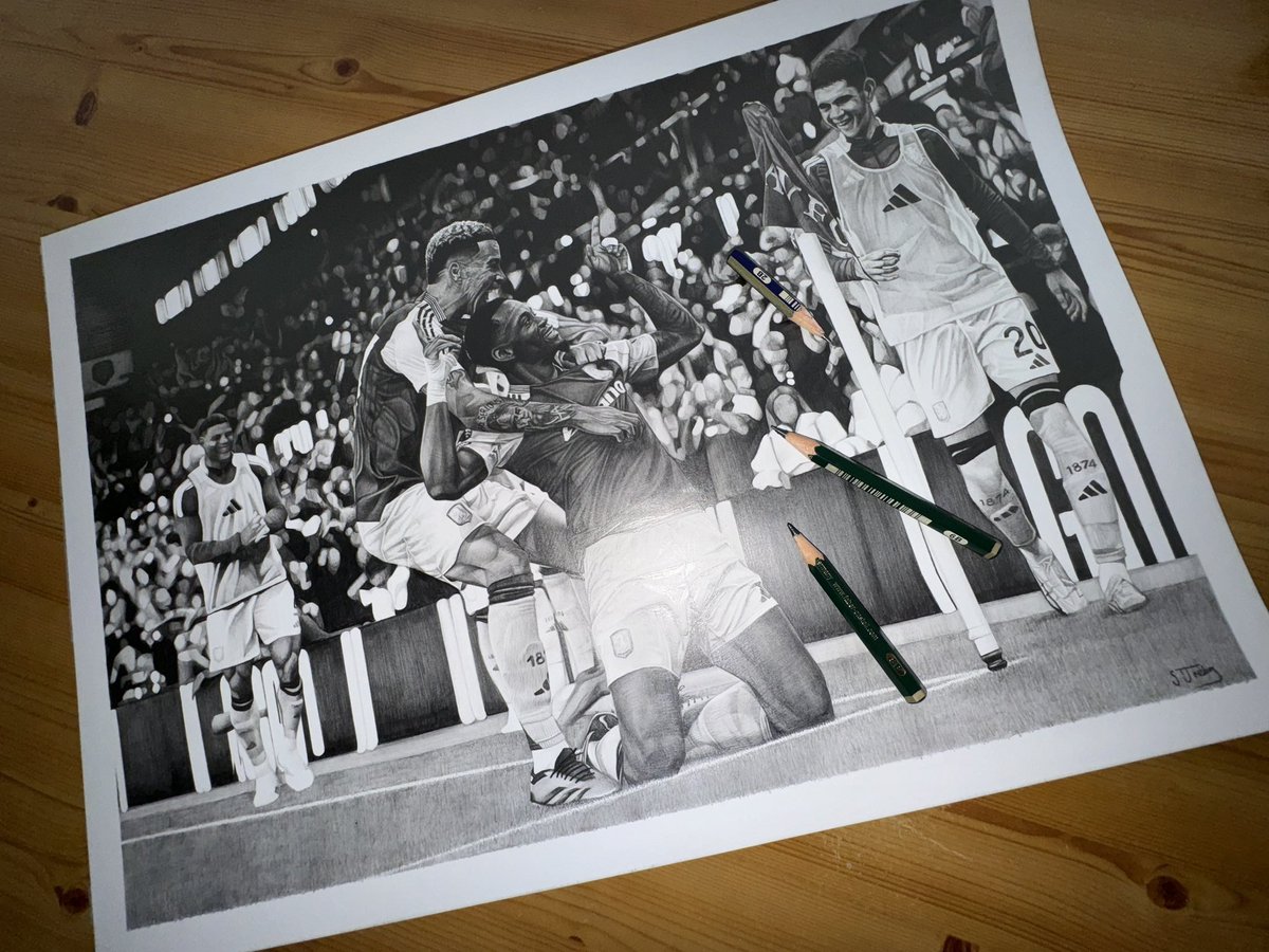 SamJoesbury1's tweet image. Twitter gods, get this infront of someone @AVFCOfficial or @premierleague

I couldn’t have timed finishing this drawing better with John Durans GOTM nom and new contract.

My best drawing ever!! Lmk what you think 

A boy can dream 🙏🏼

#AVFC #AstonVilla #PremierLeague #Artist