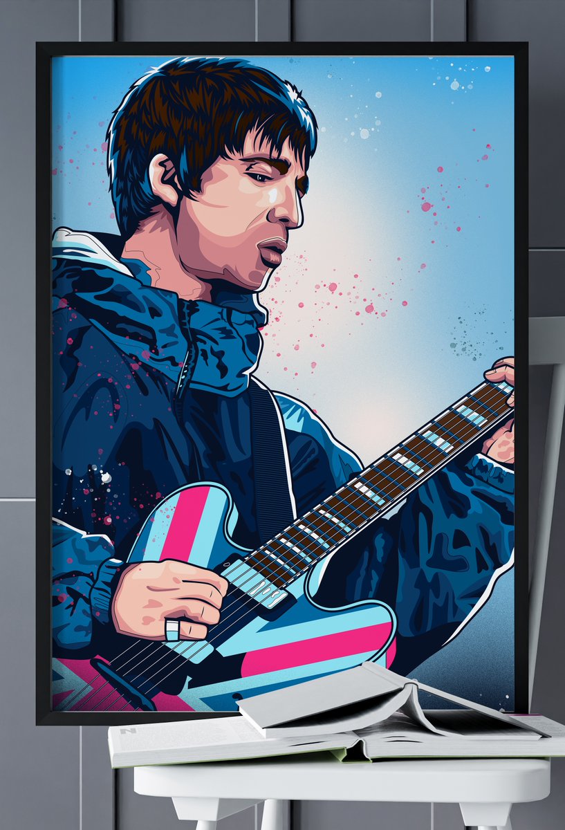 Noel print now on the shop daverobshop.com/collections/oa…
#Oasis #britpop