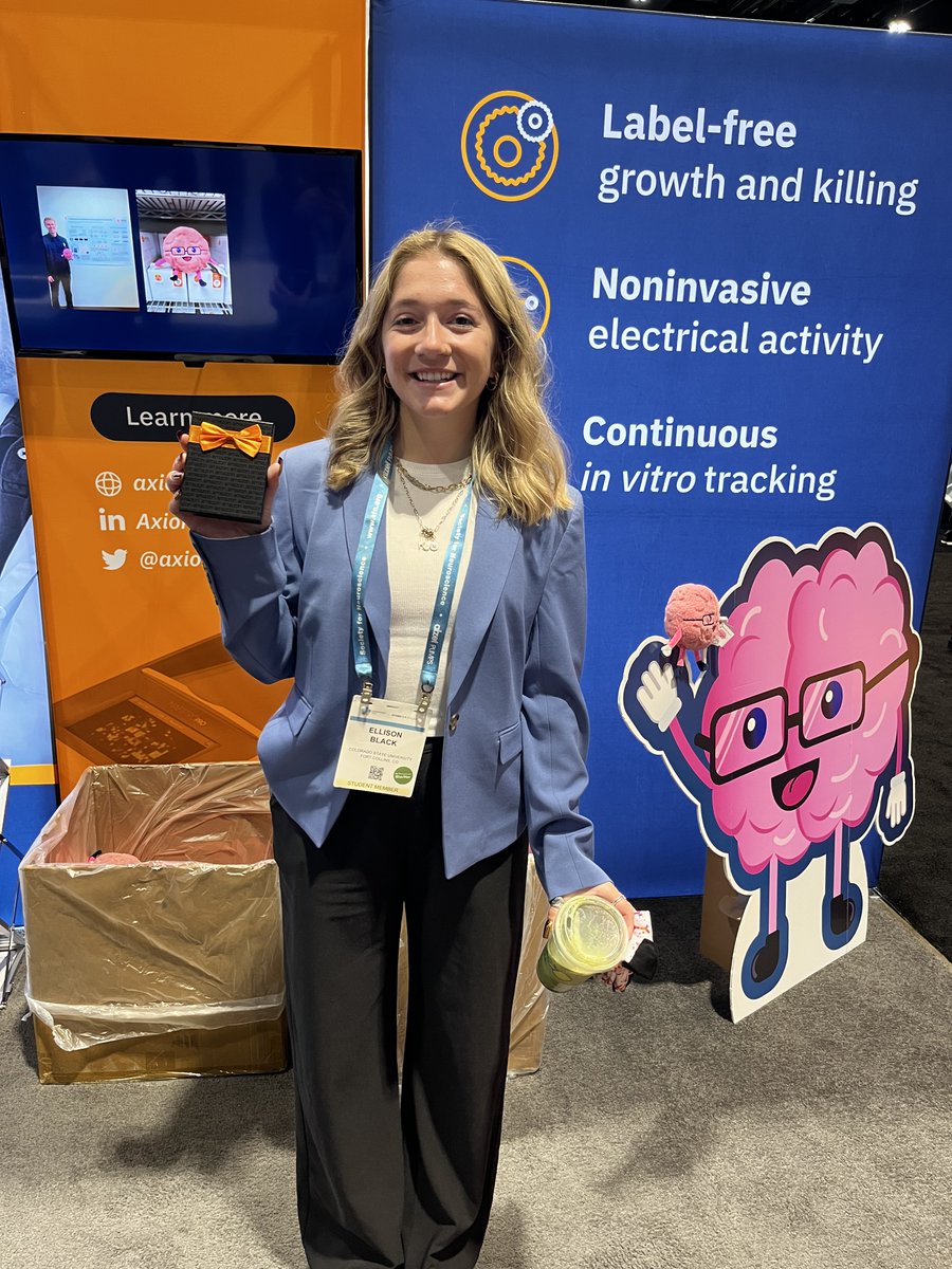 Axion BioSystems (@axionbio1) on Twitter photo Cheers to the first Mini-Brain selfie giveaway, <a href="/ellison_black/">Ellison Black</a>! 🧠📸 There's still time to enter into today's giveaway. Post your SfN 2024 selfies with your Mini-Brain plushie by 2PM CDT and tag us & <a href="/SfNtweets/">Society for Neuroscience (SfN)</a> with #sfn24 & #axionbio to be entered! Cheers to the first Mini-Brain selfie giveaway, <a href="/ellison_black/">Ellison Black</a>! 🧠📸 There's still time to enter into today's giveaway. Post your SfN 2024 selfies with your Mini-Brain plushie by 2PM CDT and tag us & <a href="/SfNtweets/">Society for Neuroscience (SfN)</a> with #sfn24 & #axionbio to be entered!