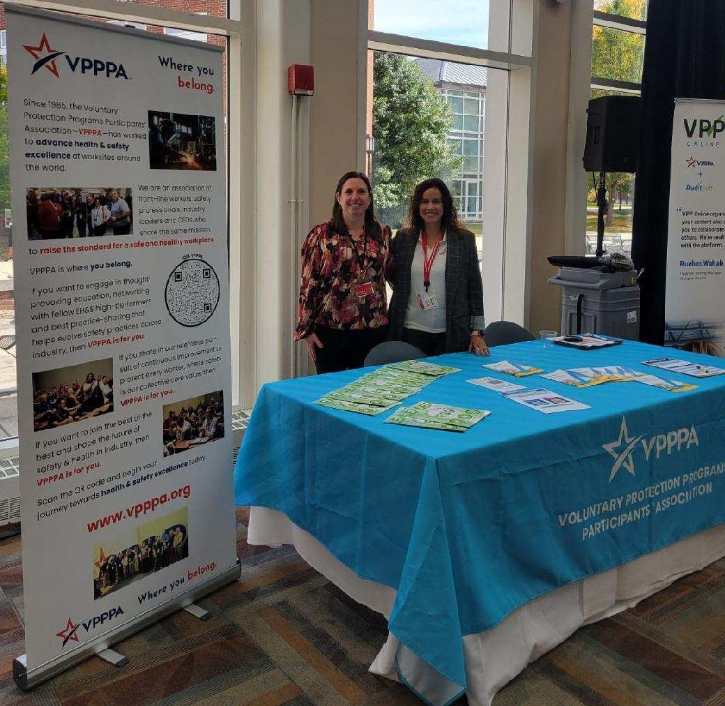 1Vpppa's tweet photo. On October 4th,  Keene State College hosted the annual Women In Safety Conference. VPPPA Region 1 members Melissa Renouf and Sarah Hamilton shared information about the Voluntary Protection Program and the benefits of joining the Region 1 VPPPA. 
#womeninsafety, #VPPPARegion1, https://t.co/ejIiG69Rwb