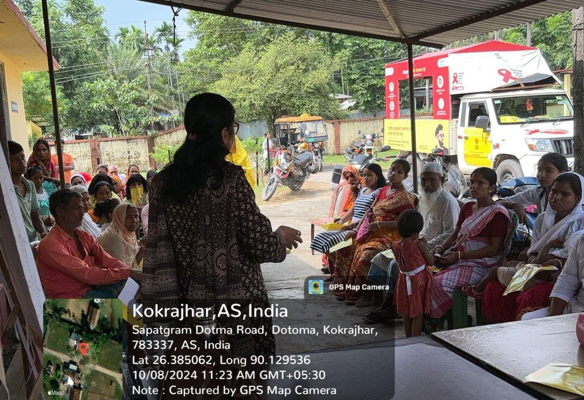 dtoaakjr's tweet photo. A few glimpses of today’s ‘ 60 days IEC Campaign on HIV/AIDS’ at Ayushman Arogya Shivir at Pratapkhata SD 
08/10/2024
@NACOINDIA @officialASACS @dckokrajhar @KokrajharNhm https://t.co/wt41qZ6YTU