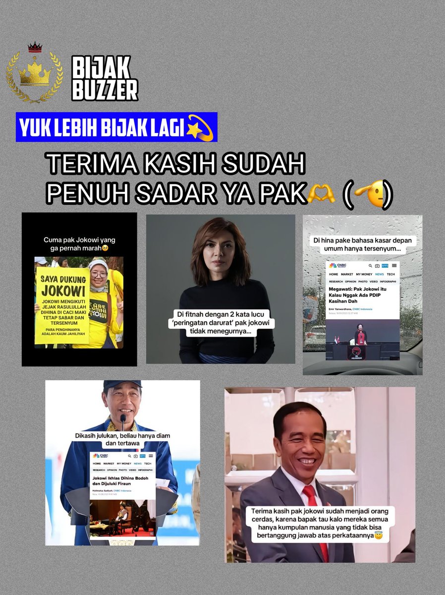 BijakBuzzer's tweet photo. Terima kasih sudah penuh sabar ya pak🫶(🫡)

#JokowiWidodo #JokowiPresidenKita #TerimaKasihPakJokowi #JelajahMerdeka #terimakasihjokowi https://t.co/goheWVExVV