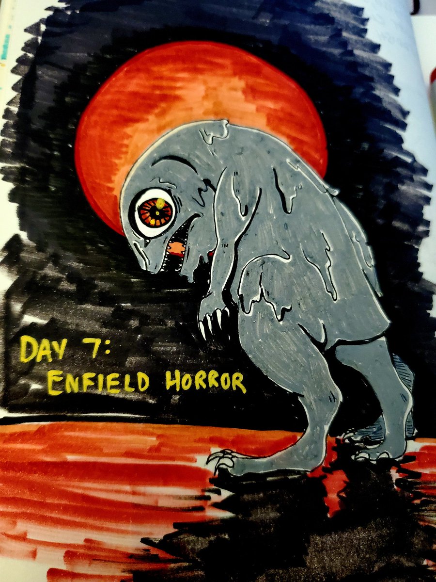 coldpups's tweet image. Day 7, a lil late but whatever!! The Enfield Horror
I love drawing horrible little guys lmfao