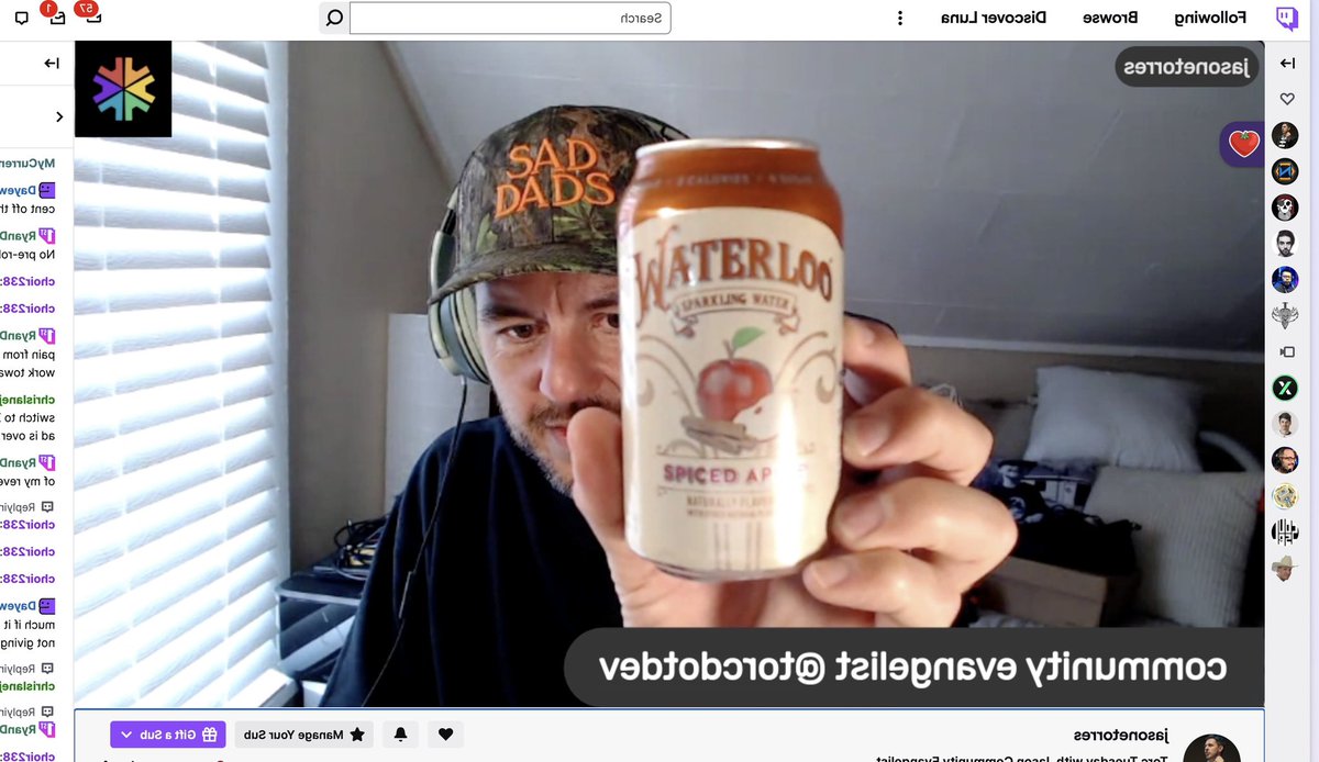 Ok <a href="/aarondfrancis/">Aaron Francis</a> the stream has spoken, we need a review <a href="/DoYouWaterloo/">Waterloo Sparkling</a> hook us up! #fall #spicedapple #waterboys