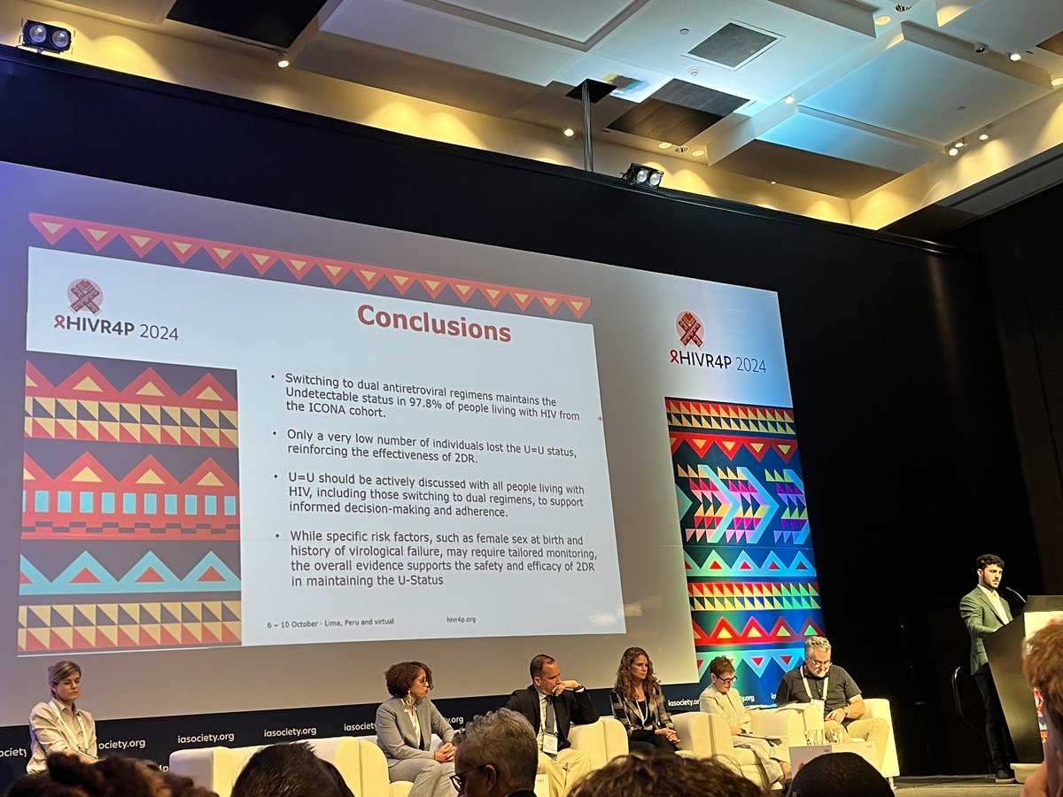 ivansegy47's tweet image. “It’s an exciting time to be alive” says @LindaGailBekker after the novel antiretrovirals and formulations for prevention session at #HIVR4P2024. Breakthrough studies:
• TFV Douche
• IMPOWER 22/24 (ISL)
• Dual regimen for U=U
• LA silica hydrogel depot
• PURPOSE 2 (LEN)