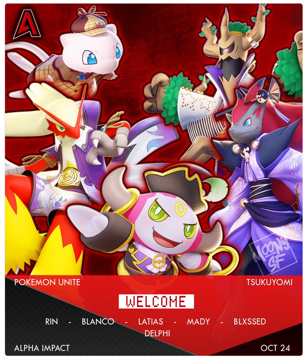 AIMesports23's tweet photo. Joining us in our new adventure for Pokemon Unite LATAM for the first time.

@simply_indown 
@SugarMacarronii 
@Mady_Stylinson_ 
@Blanco192511 
@Blxssedpkunite 

We hope you all join us on our journey as we take down the competition within Pokemon Unite 
Credit Moony.sf Instagram https://t.co/P050e2dHCi