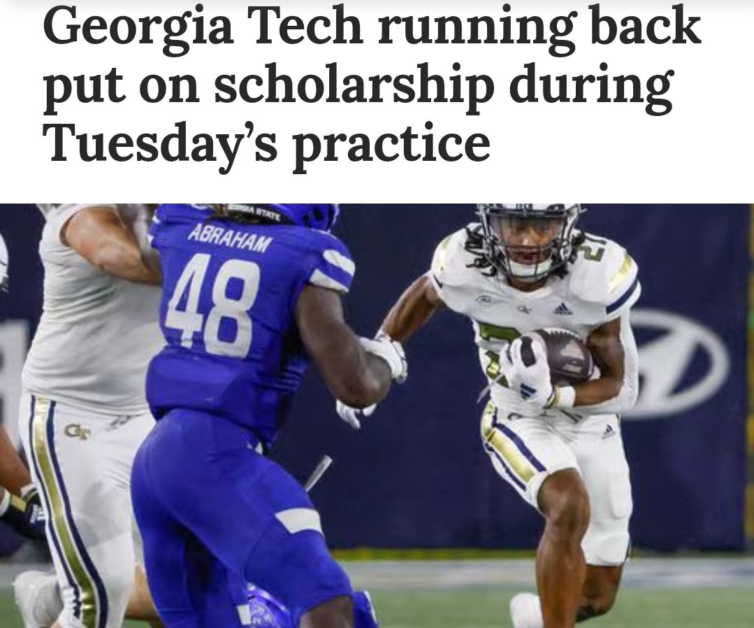 <a href="/ChadAlexanderJr/">Chad Alexander Jr</a> congratulations on the SCHOLARSHIP! With <a href="/GeorgiaTechFB/">Georgia Tech Football</a> you have persevered though so much throughout your career #GritNGrind #HardWorkNoExcuses keep balling young fella stay healthy.    🐅🐝🐝
