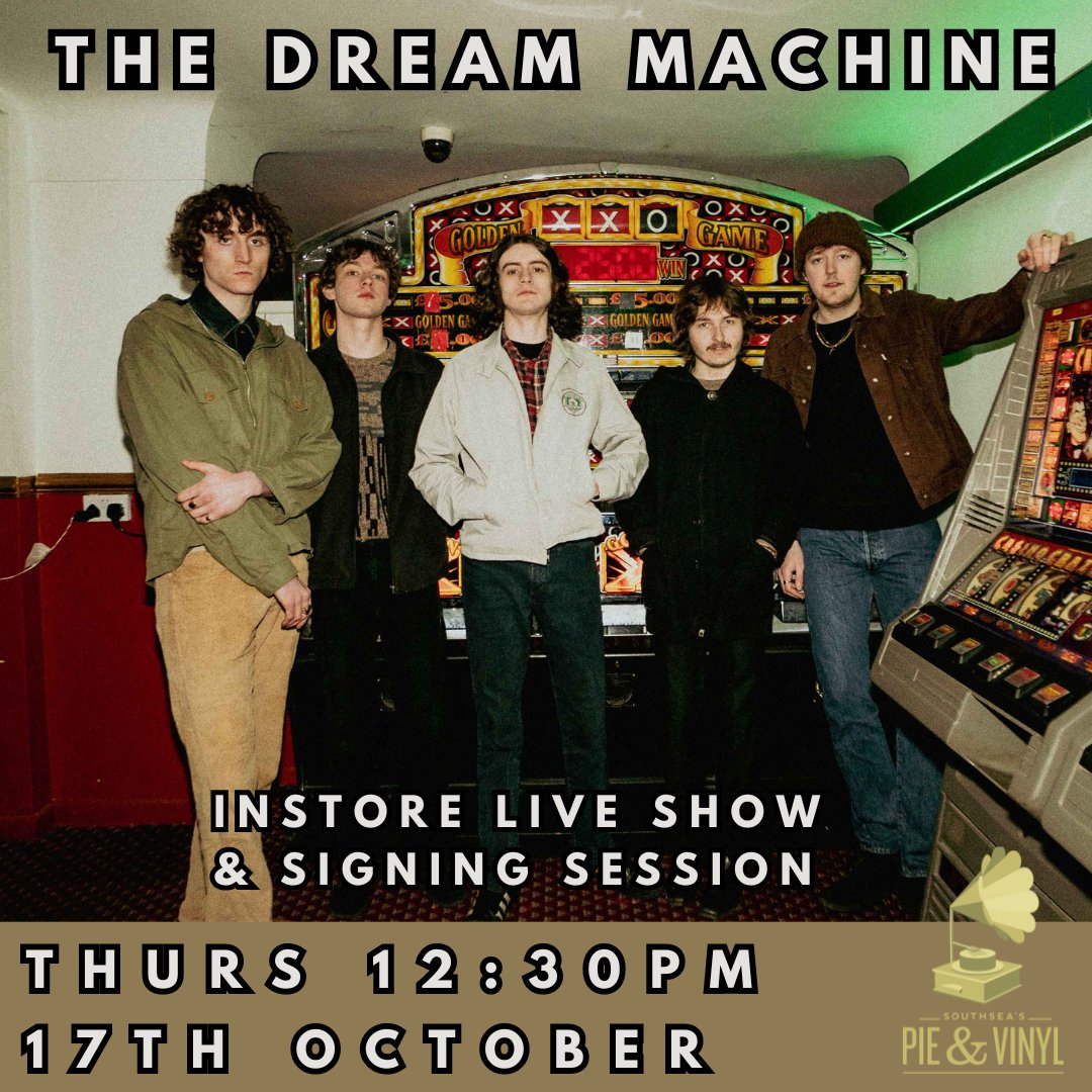 *New Instore Show*⁠
⁠
The Dream Machine – Live Show &amp; Signing Session⁠
⁠
Join us on Thursday 17th October 2024 at 12:30pm for a super intimate instore show &amp; signing session
⁠
pandvrecords.co.uk/product/the-dr…⁠
⁠
@dreammachinehq #instore #live #show #signing #meet #indies