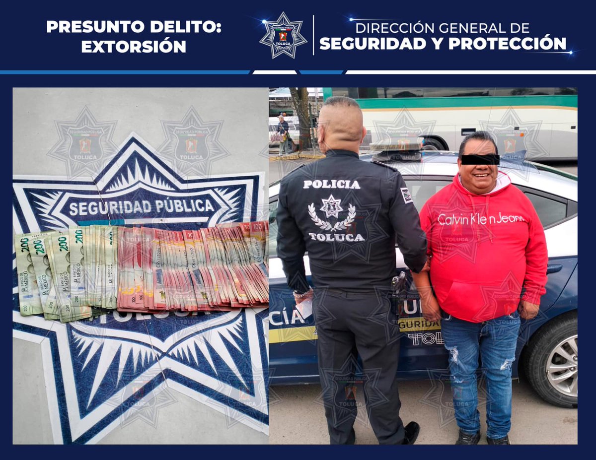 DIRECCIÓN GENERAL SEGURIDAD Y PROTECCIÓN DE TOLUCA (@seguridadtol) on Twitter photo Derivado del operativo coordinado implementado en la zona de Terminal-Mercado Juárez, elementos de la policía municipal de Toluca atendieron el reporte de una mujer que denunció un intento de extorsión. Derivado del operativo coordinado implementado en la zona de Terminal-Mercado Juárez, elementos de la policía municipal de Toluca atendieron el reporte de una mujer que denunció un intento de extorsión.