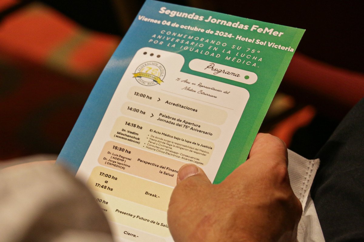 Seg_Medicos's tweet photo. El día 7 de Octubre  junto al @vadimmischanchuk participamos de  la 2° Jornada de la Federación Médica Entre Ríos (Femer) en la Ciudad de Victoria .

La Federación Médica de Entre Ríos se encuentra cumpliendo 75 años,  saludamos a tan prestigiosa institución en su Aniversario. https://t.co/G6V4AUEqpa