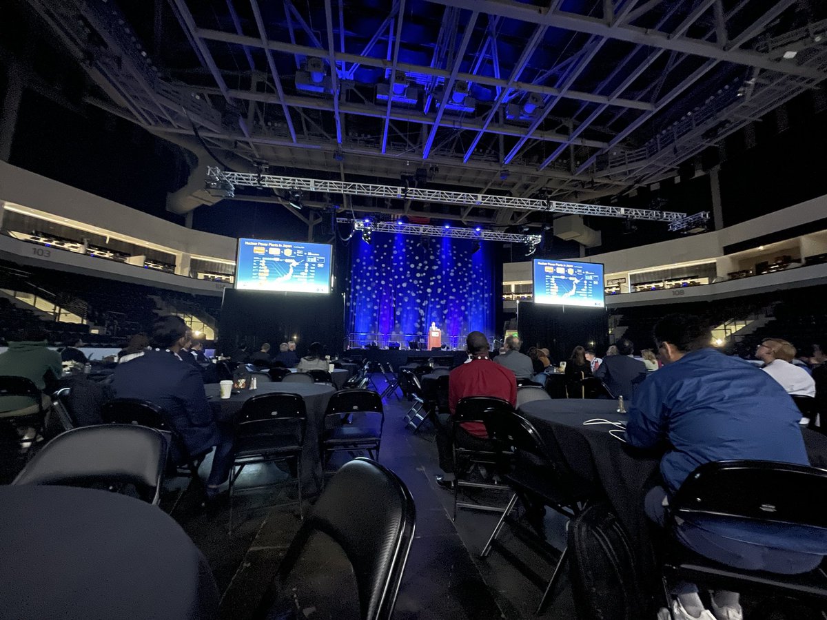 As someone that routinely sweats through my suit at <a href="/ANS_org/">American Nuclear Society</a> conferences, plenary sessions in a hockey rink for #PBNC2024 is my new favorite thing