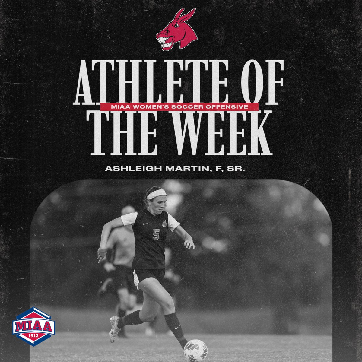 UCM_Soccer's tweet photo. After netting the 21st 🎩 trick in program history Sunday, Ashleigh Martin has been voted this week's @TheMIAA Offensive Athlete of the Week!

Congratulations, Ashleigh!

📝 | https://t.co/KlnyVRHfsN

#teamUCM https://t.co/NAX05EG0rI