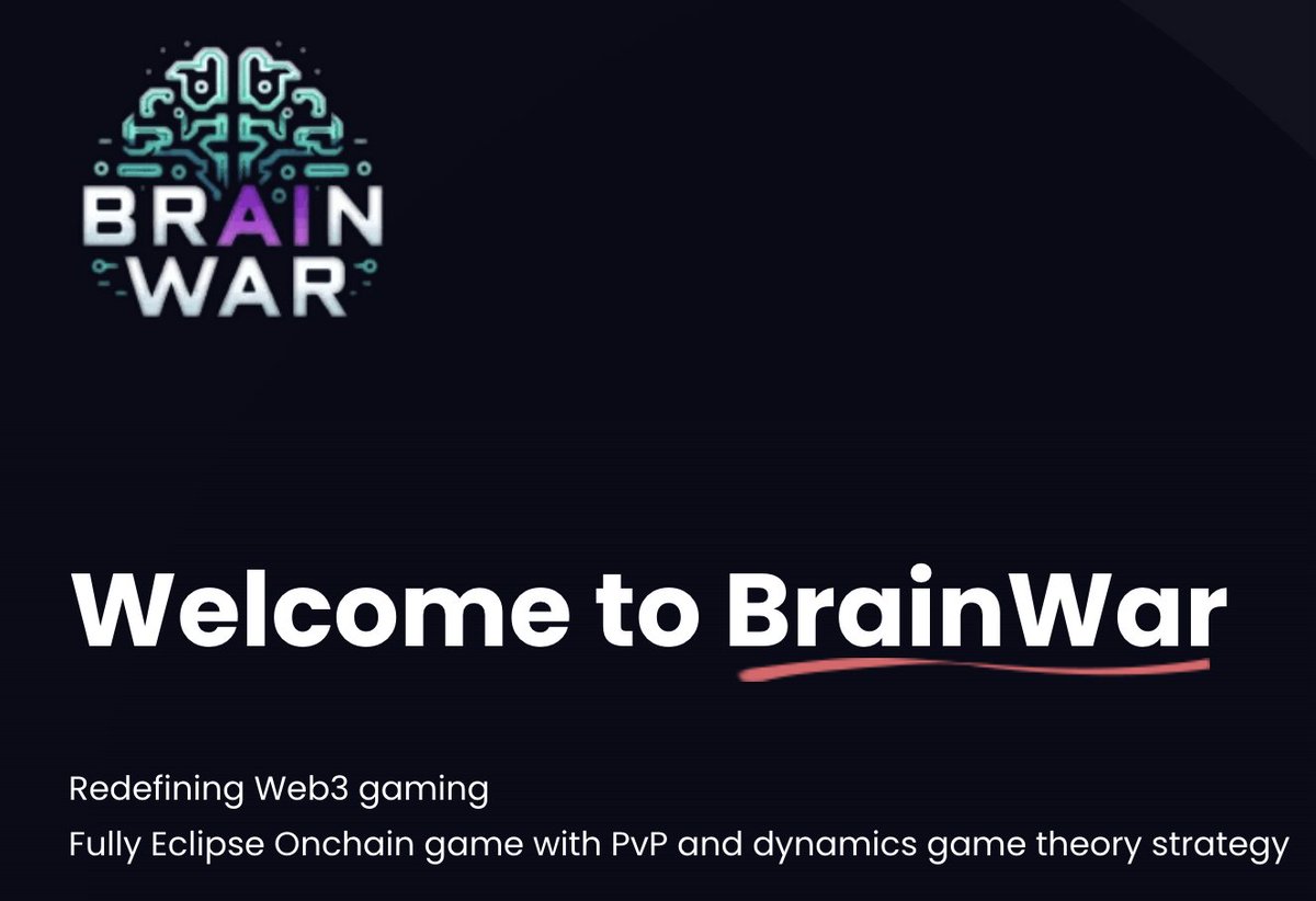 BrainWar (@brainwar_fun) on Twitter photo The wait is over!
We're thrilled to unveil our official website, where you can dive deep into the game concept, explore our roadmap, check out exclusive game screens, and see what's coming next! ๐ฎโจ
Stay tuned for our game's official launch alongside the <a href="/EclipseFND/">Eclipse (๐ฎ,๐)</a> network! The wait is over!
We're thrilled to unveil our official website, where you can dive deep into the game concept, explore our roadmap, check out exclusive game screens, and see what's coming next! ๐ฎโจ
Stay tuned for our game's official launch alongside the <a href="/EclipseFND/">Eclipse (๐ฎ,๐)</a> network!