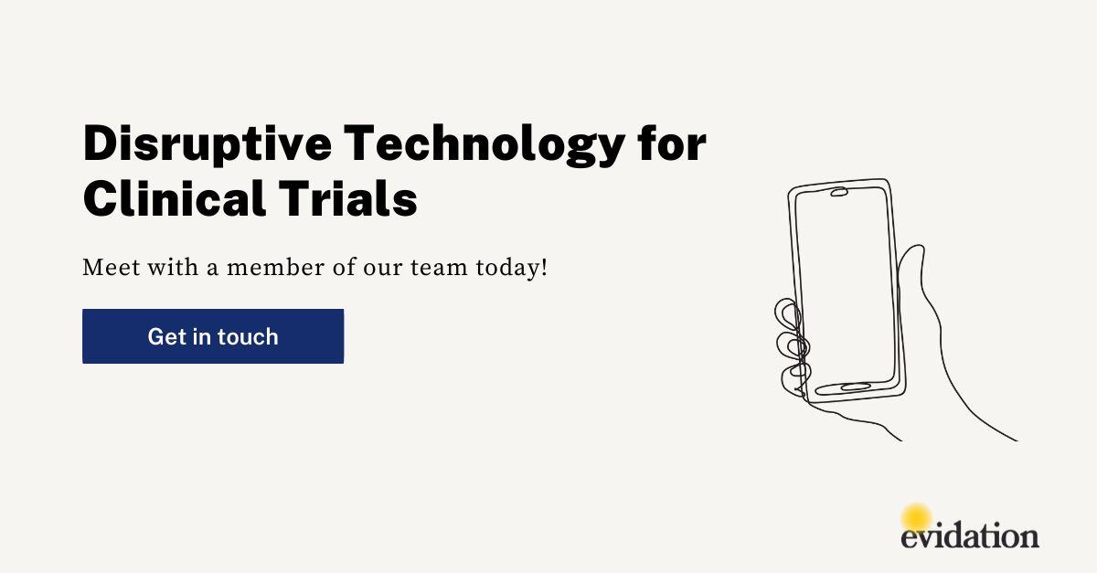 Evidation Health (@evidation) on Twitter photo Are you headed to Disruptive Technology for Clinical Trials today? It's not too late to  learn how Evidation can help support your recruitment and retention efforts: hubs.li/Q02Sl8yZ0
#clinicaltrials #clinicaloperations #recruitment #retention #healthtech #Evidation Are you headed to Disruptive Technology for Clinical Trials today? It's not too late to  learn how Evidation can help support your recruitment and retention efforts: hubs.li/Q02Sl8yZ0
#clinicaltrials #clinicaloperations #recruitment #retention #healthtech #Evidation