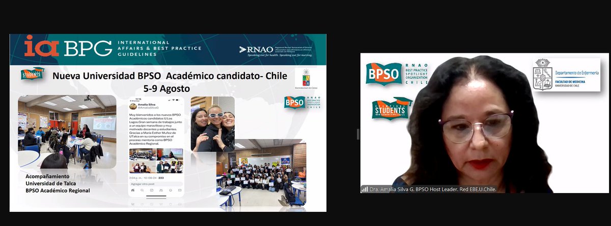 @RaulPintoRNAO (@rpintornao) on Twitter photo <a href="/Chio_Maga/">Rocío Magaña</a> <a href="/BPSOUCCHRISTUS/">BPSO UC CHRISTUS</a> <a href="/RNAO/">RNAO</a> <a href="/BupaChile/">Bupa Chile</a> Dr. <a href="/AmaliaSilvaG/">Amalia Silva</a> shares the extraordinary work of the Chilean Academic Consortium, highlighting new institutions joining and the impressive impact the implementation of the #BPSO program is having on their academic curriculum. <a href="/Chio_Maga/">Rocío Magaña</a> <a href="/BPSOUCCHRISTUS/">BPSO UC CHRISTUS</a> <a href="/RNAO/">RNAO</a> <a href="/BupaChile/">Bupa Chile</a> Dr. <a href="/AmaliaSilvaG/">Amalia Silva</a> shares the extraordinary work of the Chilean Academic Consortium, highlighting new institutions joining and the impressive impact the implementation of the #BPSO program is having on their academic curriculum.