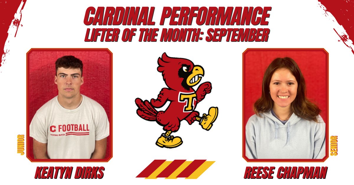 TreynorStrength's tweet photo. Congratulations to our lifters of the month! ⚡️ #RollCards
Junior: Keatyn Dirks 
Senior: Reese Chapman https://t.co/IdBW7hcOip