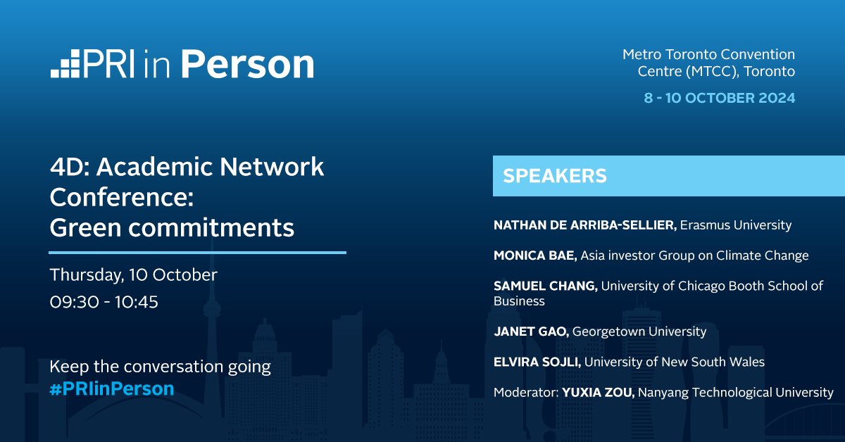 ArribaSellier's tweet photo. Finally, #PRIinPerson is here!
I am very excited to present my new paper, The Net-Zero Ledger: Accountability and Regulation of Corporate Climate Pledges. Feel free to DM if you're around.
In the meantime, if you are in need of a good bedtime reading: https://t.co/xvbLGT79bX https://t.co/2Po9Jk9et6