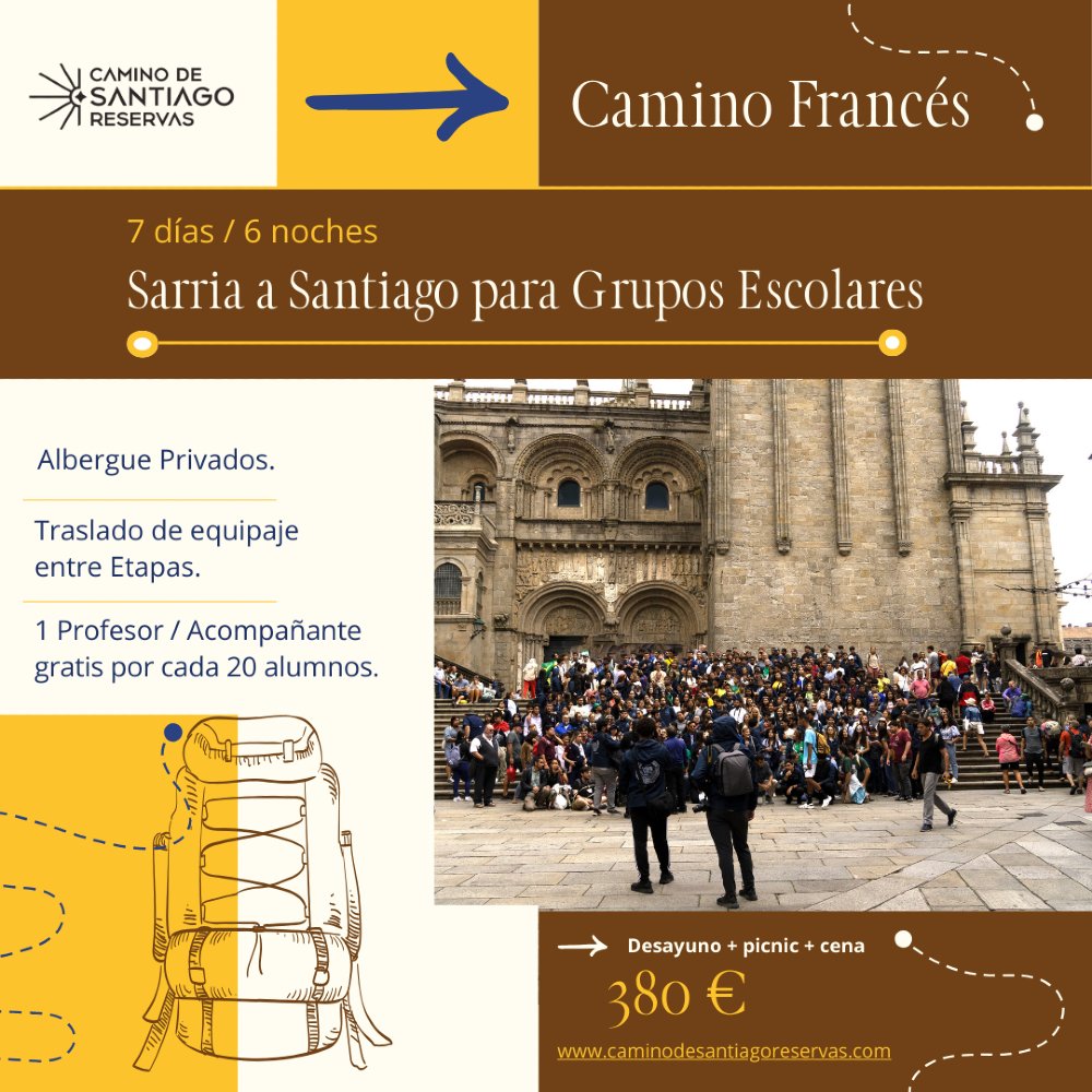 ReservaCamino's tweet photo. ¡El Camino de Santiago para Grupos Escolares es una aventura única! 🌍 Los estudiantes vivirán una experiencia inolvidable, llena de aprendizaje, trabajo en equipo y naturaleza.

Más info en https://t.co/ci2yI4wpQV

#CaminoDeSantiago2025
#GruposEscolares
#caminodesantiagoreservas https://t.co/htrcnTy9bZ
