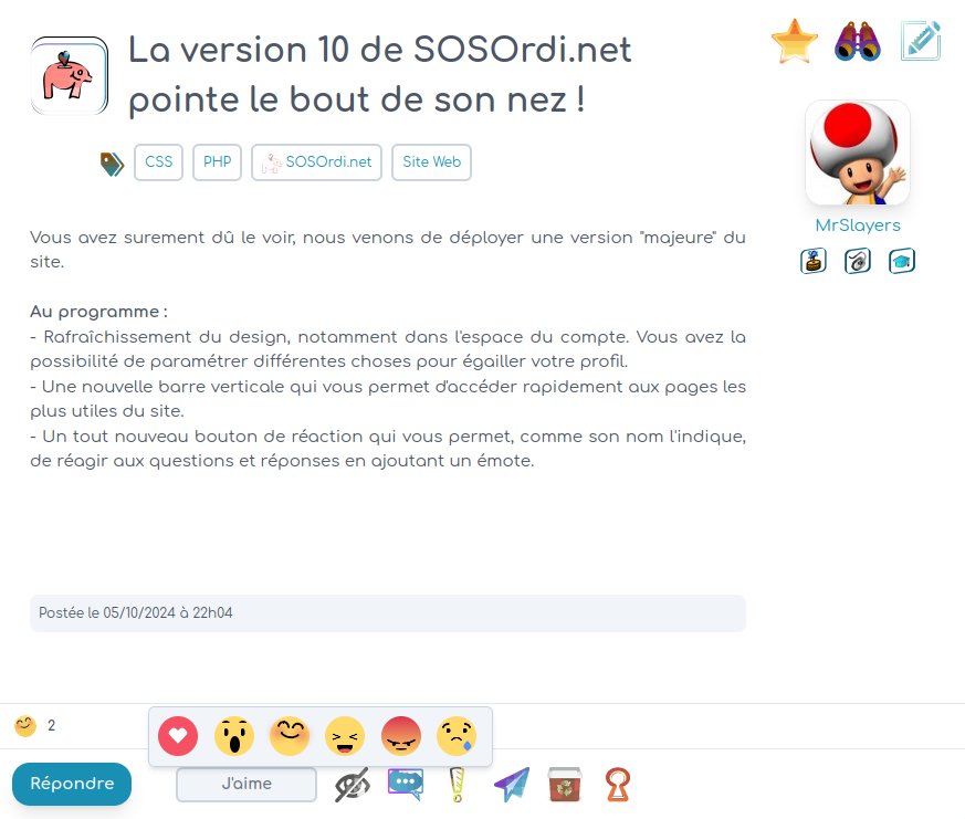SOSOrdinet's tweet image. #SOSOrdinet : la v10 débarque avec une refonte du profil-utilisateur ! (et bien d’autres choses…) blog.sosordi.net/2024/10/sosord… #Internet