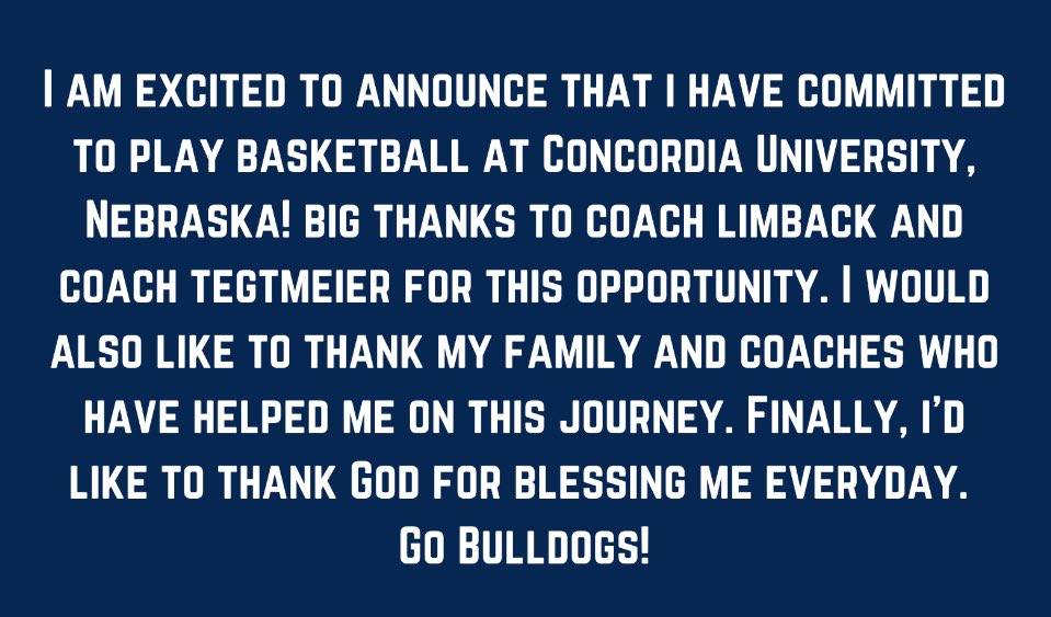 Committed! 🐶🏀
<a href="/CUNEmbb/">Concordia-NE Men’s Basketball</a> <a href="/CoachLimback/">Ben Limback</a> <a href="/ryteg12/">Ryan Tegtmeier</a>