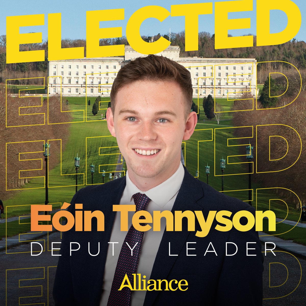 Alliance Party (@allianceparty) on Twitter photo Alliance selects <a href="/EoinTennyson/">Eóin Tennyson MLA</a> as its new Deputy Leader.
See more here -
allianceparty.org/alliance_elect… Alliance selects <a href="/EoinTennyson/">Eóin Tennyson MLA</a> as its new Deputy Leader.
See more here -
allianceparty.org/alliance_elect…