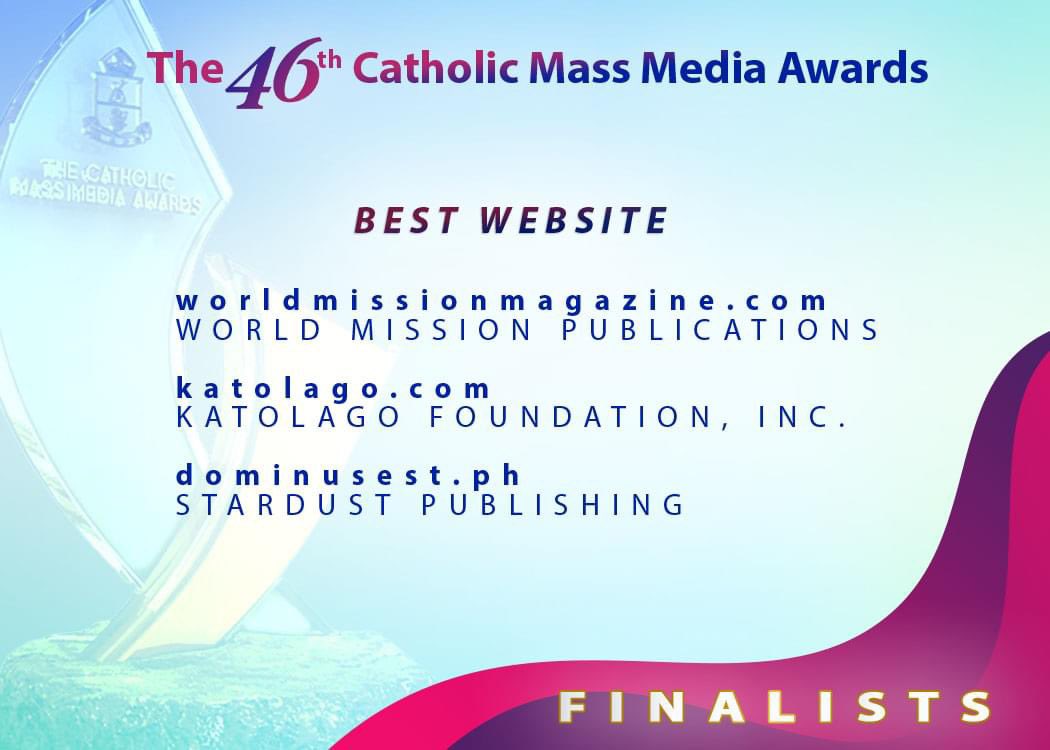 margauxsalcedo's tweet image. DominusEst.PH, our digital evangelization site purely run by volunteers is finalist again at the Catholic Mass Media Awards #CMMA for the 5th year in a row (won 3x + the St Pope John Paul II Award last year). Dominus Est! It is the Lord! Hallelujah! @DominusEstPH