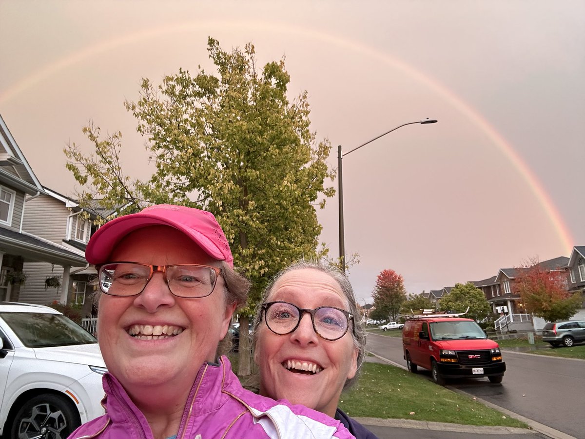 When you drag your bestie out in the rain and get the both of you soaked but you get to see a gorgeous 🌈🌈 #ygk <a href="/TSlack2/">TSlack</a>