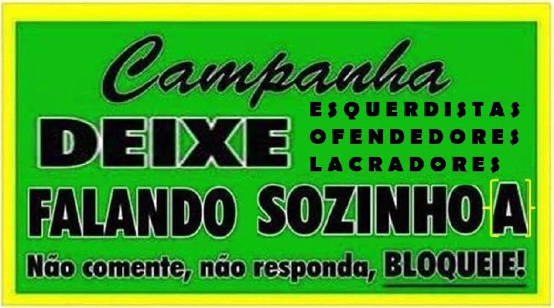 ViddaBR's tweet image. MEU PERFIL, MINHAS REGRAS
— P R O I B I D O —
- criticar Jair, Flávio, Carlos, Eduardo (e toda a família Bolsonaro)
- me colocar em Lista SDV (SegueDeVolta)
- me colocar em Grupos
- DM (Mensagem Direta)
Na quebra dessas regras, o block é garantido.