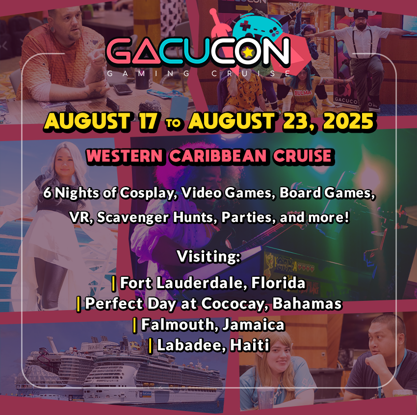 Level up your vacation! 🌴 Join GACUCON 2025 Game Cruise, 6 nights of epic gaming, cosplay, and tropical adventures aboard Oasis of the Seas. 🎮⚔️ Sail from Fort Lauderdale to Nassau, Falmouth &amp; Labadee. Fun, prizes &amp; friends await—don’t miss out! 🚢 - mailchi.mp/event.cruises/…