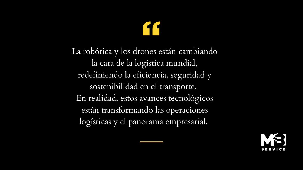 MBservicesystem's tweet image. La 🤖 #robótica y los #drones son avances tecnológicos que están transformando las operaciones logísticas empresariales, saber de estas tecnologías abre nuevas oportunidades para las empresas. En #MBService podemos asesorarlo de forma gratuita: mbss.com.co