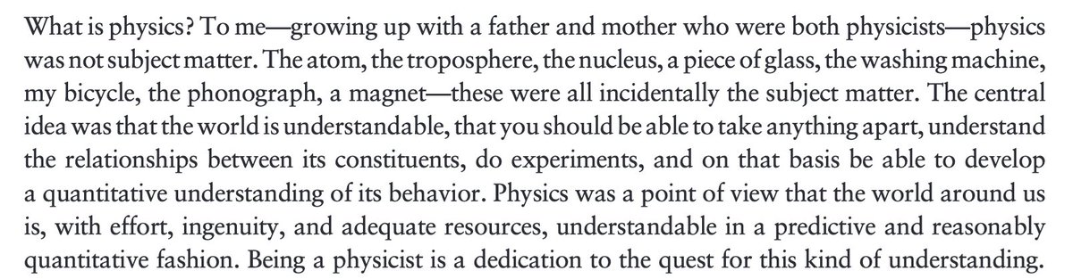 John Hopfield has a nice article in the annual reviews of condensed matter physics. It starts off with a discussion of what physics is, which I think is totally on point.