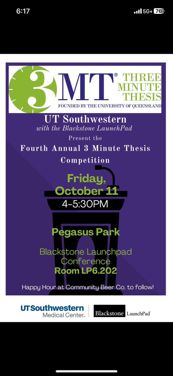UTSW Mechanisms of Disease/Translational Sciences (@utsw_modts) on Twitter photo Come to the 3 Minute Thesis Finals this Friday, 3 MODTS students have qualified this year!
Congratulations and Good Luck to Lance Heady, <a href="/Irvin_TGarza/">Irvin Garza</a> ,and <a href="/ColletteLavigne/">Collette LaVigne</a> !! Come to the 3 Minute Thesis Finals this Friday, 3 MODTS students have qualified this year!
Congratulations and Good Luck to Lance Heady, <a href="/Irvin_TGarza/">Irvin Garza</a> ,and <a href="/ColletteLavigne/">Collette LaVigne</a> !!