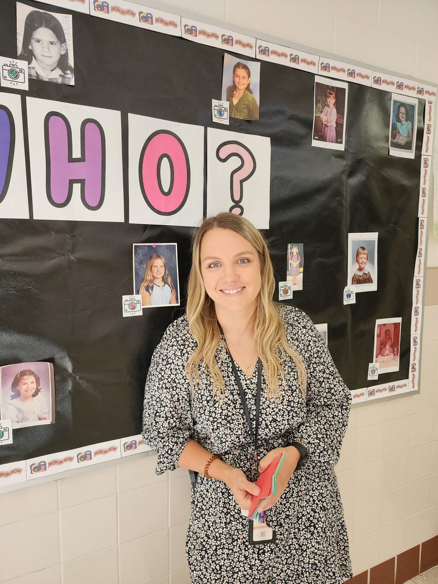 Guess who picture day bulletin board! Such a fun idea <a href="/ChrismansClass/">Miss Chrisman</a>!

2nd grade student and now 2nd grade teacher. 💜🩵
<a href="/PotowmackES/">Potowmack Elementary School</a>  #eaglesdeserveit24