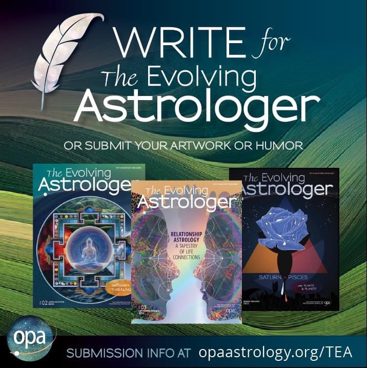🌟 Writers Wanted! 🌟 Submit your astrological insights for The Evolving Astrologer’s Dec 2024 edition! 🗓️ 

Deadline: Oct 28. 

Topics: Saturn in Aries, Pluto in Aquarius &amp; more. 

SUBMISSION INFO AT 
opaastrology.org/TEA

@LegendaryDenise