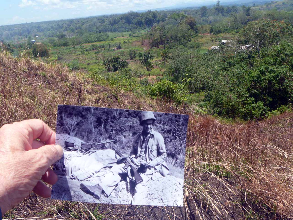 On the former front line at the southern end of Edson's Ridge, Guadalcanal.