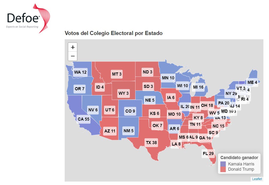 Visita la página defoe.mx/preferenciaele… donde encontrarás estimaciones actualizadas de nuestro 🗳 Agregador de Encuestas Defoe de la Elección Presidencial 2024 en EEUU 🇺🇸.